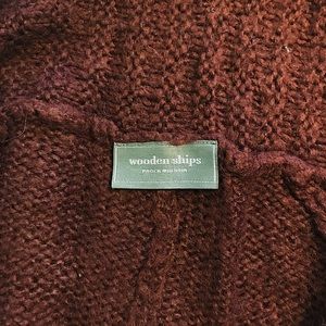 Wooden Ships Maroon Knit Cardigan